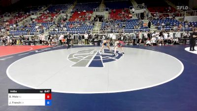 144 lbs Cons 32 #1 - Blase Mele, NJ vs Jagger French, CA