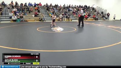 B-1 lbs Cons. Round 1 - Korbin Schenck, LMWC vs Gatlin Blaha, Krakow Wrestling Club