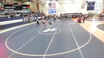 155 lbs Quarterfinal - Maddie Wells, St. Joseph (S.J.-Ogden) vs Alicia Swank, Bloomington (H.S.)