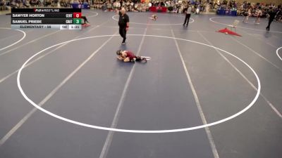 Elementary - 56 lbs Sawyer Horton, Centennial vs Samuel Priebe, Chatfield