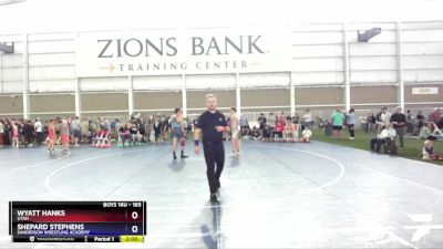 165 lbs Quarterfinal - Wyatt Hanks, Utah vs Shepard Stephens, Sanderson Wrestling Academy