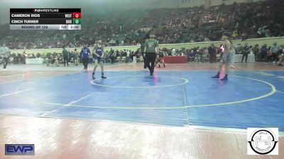 76 lbs Round Of 32 - Cameron Rios, Westmoore Wresting vs Cinch Turner, Bristow