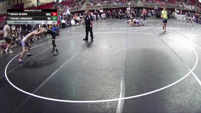 117 lbs Champ. Round 1 - Noah Olsen, Hawks Wrestling Club (Lincoln) vs Chase Urbanec, IronHawk Wrestling Academy