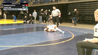 85 lbs Round Of 32 - Brenner Wilson, Southwestern vs Jonah Leib, North Schuylkill