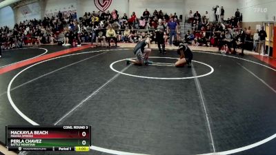 115 lbs Cons. Round 3 - MacKayla Beach, Pagosa Springs vs Perla Chavez, Battle Mountain