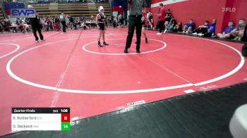 67 lbs Quarterfinal - Drake Lear, Fort Gibson Youth Wrestling vs Savina Burgo, Team Tulsa Wrestling Club