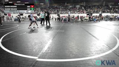 92 lbs Round Of 32 - Jaxon Higgins, Choctaw Ironman Youth Wrestling vs Zaiden Wilson, Hurricane Wrestling Academy
