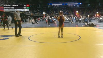 112 lbs Round Of 16 - Guilianna Latshaw, Millersburg vs Brystol Hess, West Perry