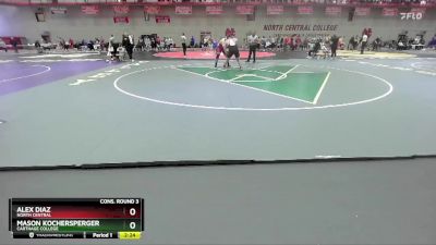 285 lbs Cons. Round 3 - Alex Diaz, North Central vs Mason Kochersperger, Carthage College