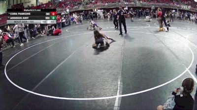 101 lbs 2nd Place Match - Addison Judy, Wrestling With Character vs Cora Pankoke, Centennial Wrestling Club