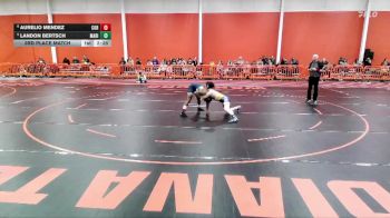 133 lbs 3rd Place Match - Aurelio Mendez, Cornerstone vs Landon Bertsch, Marian University (IN)