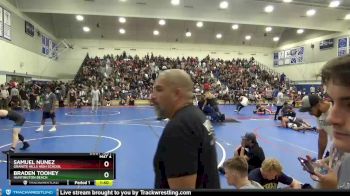 132 lbs Champ. Round 1 - Samuel Nunez, Granite Hills High School vs Braden Toohey, Huntington Beach