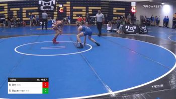 113 lbs Consolation - Brendan Orr, Dubois vs Gregory Upperman, Riverbend-VA