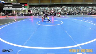 55 lbs Consi Of 8 #2 - Lyla Carling, Unaffiliated vs Liyana Khan, THRESHOLD WRESTLING CLUB