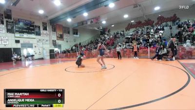 115 lbs Champ. Round 2 - Angelique Mexia, Esperanza vs Mae Maaytah, Yorba Linda