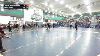 150 lbs Champ. Round 1 - Justin Shnayderman, Beverly Hills vs Daryl Hurlic, Canyon Springs
