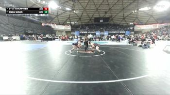 Girls 4A 170 lbs Champ. Round 1 - Anna Wood, Glacier Peak (Girls) vs Syia Strohauer, South Kitsap (Girls)