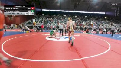 2A-215 lbs Semifinal - Oliver Gorsuch, Moorcroft vs Mason Twomey, Rocky Mountain