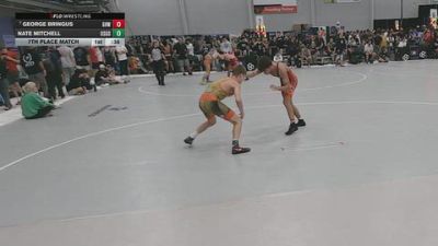 132 lbs 7th Place Match - Nate Mitchell, USA Gold vs George Bringus, Greater Heights Wrestling