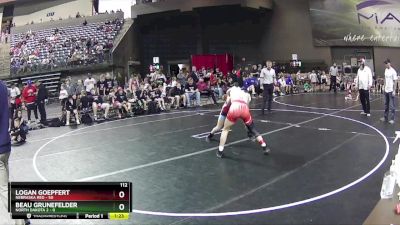 112 lbs Round 3 (6 Team) - Logan Goepfert, Nebraska Red vs Beau Grunefelder, North Dakota 2