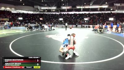 132 lbs Cons. Round 1 - Abraham Bravo, Auburn Mountainview vs Kaidan Boothman, Yelm