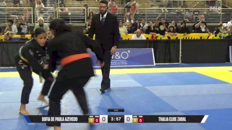 Thalia Elise Zabal vs Sofia De Paula Azevedo 2025 Pan Kids Jiu-Jitsu IBJJF Championship