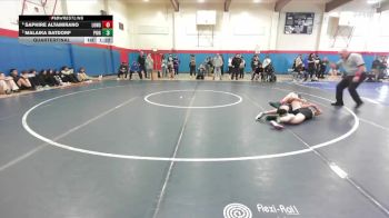 Girls 110 lbs Quarterfinal - Malaika Batdorf, Pioneer Girls vs Saphire Altamirano, Lowell&nbsp;Girls