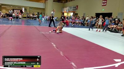 45 lbs Semis & Wb (16 Team) - Kannon Williamson, Elevate WC vs Alex Schwarting, Alabama Elite Black