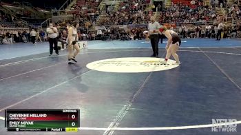 155 lbs Semifinal - Emily Novak, Grand Forks vs Cheyenne Helland, Central Cass