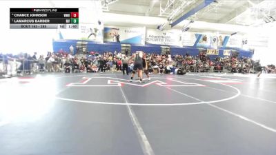 285 lbs Quarterfinal - Lamarcus Barber, Mill Valley vs Chance Johnson, Wichita-West Hs