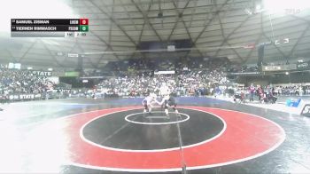 Boys 4A 120 lbs Champ. Round 1 - Tiernen Rimmasch, Pasco vs Samuel Zisman, Lincoln (Seattle)
