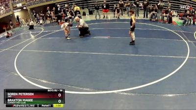 56 lbs Cons. Round 4 - Soren Petersen, JWC vs Braxton Magee, Cowboy Mat Club