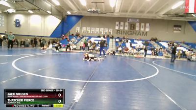 50-54 lbs Round 2 - Thatcher Pierce, Hook`Em W.C. vs Jack Nielsen, Bear River Junior High Wrestling Club