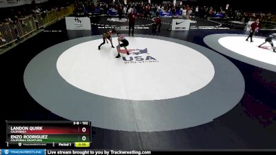 102 lbs Cons. Round 2 - Landon Quirk, California vs Enzo Rodriguez, California Grapplers