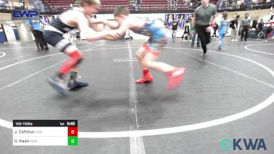 105-110 lbs Consi Of 4 - Jacen Calhoun, Lions Wrestling Academy vs Dayton Rash, Marlow Outlaws