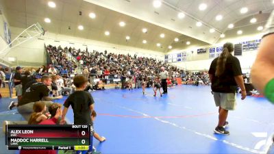 56 lbs 3rd Place Match - Maddoc Harrell, LAWC vs Alex Leon, GWC