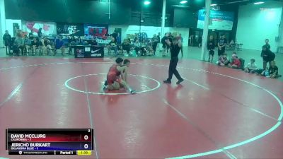 92 lbs 2nd Wrestleback (8 Team) - David McClurg, California vs Jericho Burkart, Oklahoma Blue