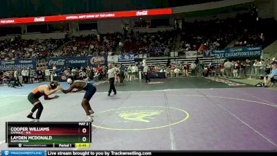 D 1 190 lbs Cons. Round 3 - Cooper Williams, Catholic - B.R. vs Layden McDonald, Northshore