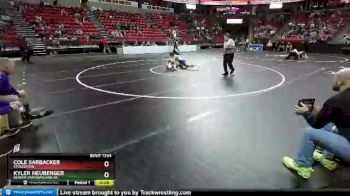 D1-132 lbs Cons. Round 2 - Cole Sarbacker, Stoughton vs Kyler Neuberger, Beaver Dam/Wayland Ac.