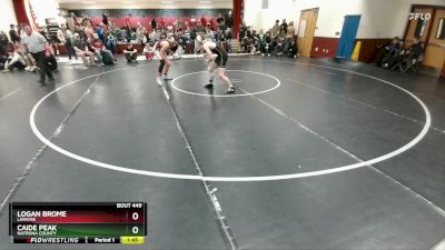 144 lbs Cons. Round 4 - Logan Brome, Laramie vs Caide Peak, Natrona County