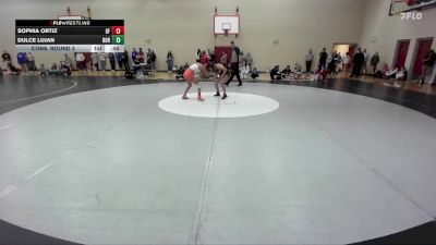 100 lbs Cons. Round 3 - Sophia Ortiz, Glenns Ferry vs Dulce Lujan, Borah
