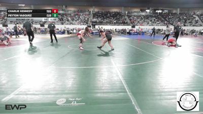 130 lbs Round Of 32 - Charlie Kennedy, Yukon MS Girls vs Peyton Vasquez, Claremore Wrestling Club