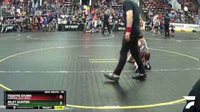 78 lbs Cons. Round 2 - Riley Hunter, Mathawks vs Teghyn Sturm, Chippewa Hills Youth