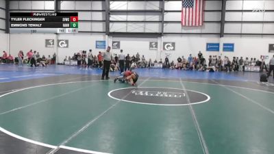 120 lbs 1 - Tyler Fleckinger, SLY FOX WRESTLING CLUB vs Emmons Tewalt, HANOVER HAWKEYE