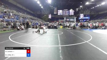 120 lbs Cons 32 #2 - Aidan Larson, Oregon vs Brian Little, III, New Jersey