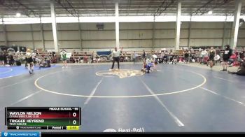 95 lbs Cons. Round 1 - Waylon Nelson, CV USA Wrestling Club vs Trigger Heyrend, Team Sublime