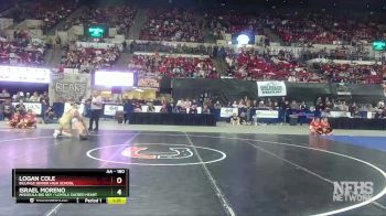 AA - 160 lbs 1st Place Match - Israel Moreno, Missoula Big Sky / Loyola Sacred Heart vs Logan Cole, Billings Senior High School