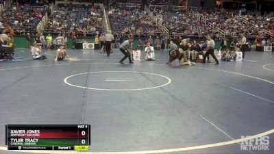 4A 145 lbs Quarterfinal - Tyler Tracy, Cardinal Gibbons vs Xavier Jones, Southeast Guilford