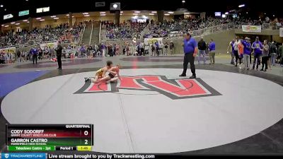 88 lbs Quarterfinal - Cody Sodorff, Grant County Wrestling Club vs Garron Castro, Marshfield High School