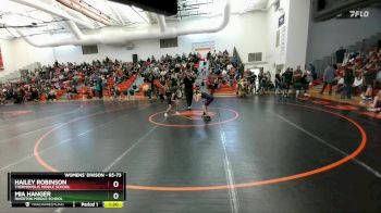 65-73 lbs Round 2 - Mia Hanger, Riverton Middle School vs Hailey Robinson, Thermopolis Middle School